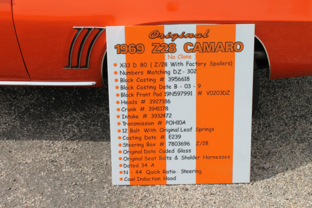 1969 Chevrolet Camaro (Orange/Black)
